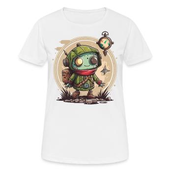 Erkundung der Zukunft - Frauen T-Shirt atmungsaktiv - Weiß - Vorne - AI Model Female 172 dark (172cm)