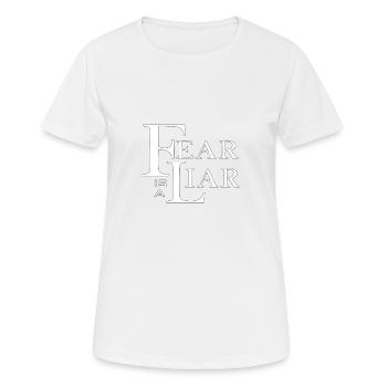 Christian Design - La peur est un menteur - T-shirt respirant Femme - blanc - Devant - AI Model Female 172 dark (172cm)