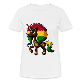 Melanin Unicorn Black Girl Magic - Women's Breathable T-Shirt - white - Front - AI Model Female 172 dark (172cm)