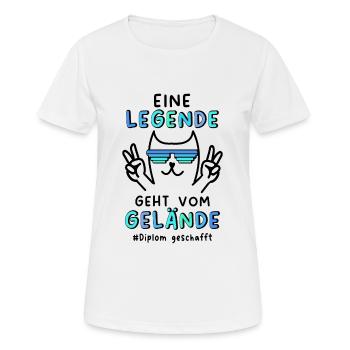 Diplom Geschafft 2024 - Frauen T-Shirt atmungsaktiv - Weiß - Vorne - AI Model Female 172 dark (172cm)