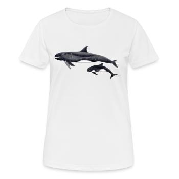 Pygmy killer whale - Pygmy killer whale - Orque pygmée - Women's Breathable T-Shirt - white - Front - AI Model Female 172 dark (172cm)