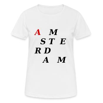 AMSTERDAM - T-shirt respirant Femme - blanc - Devant - AI Model Female 172 dark (172cm)