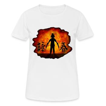 explosion - Frauen T-Shirt atmungsaktiv - Weiß - Vorne - AI Model Female 172 dark (172cm)
