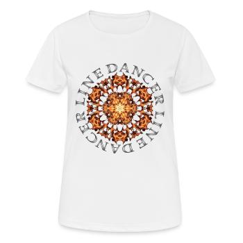 kl_linedance42 - T-shirt respirant Femme - blanc - Devant - AI Model Female 172 dark (172cm)