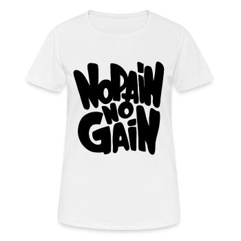 Gym Sport Kraftsport - Frauen T-Shirt atmungsaktiv - Weiß - Vorne - AI Model Female 172 dark (172cm)