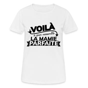 Voilà à quoi ressemble la mamie parfaite. - T-shirt respirant Femme - blanc - Devant - AI Model Female 172 dark (172cm)