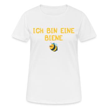 Ich bin ein Biene - Frauen T-Shirt atmungsaktiv - Weiß - Vorne - AI Model Female 172 dark (172cm)