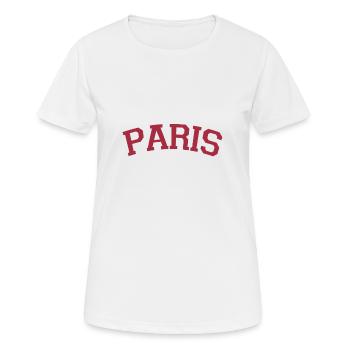 Paris - T-shirt respirant Femme - blanc - Devant - AI Model Female 172 dark (172cm)