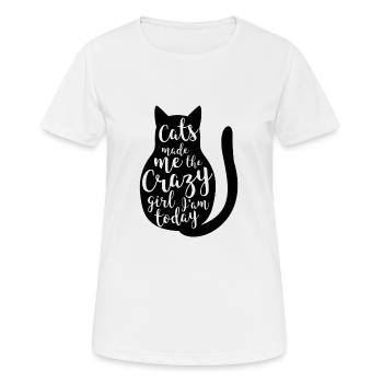 Cats made me gift pet - Women's Breathable T-Shirt - white - Front - AI Model Female 172 dark (172cm)