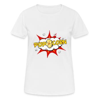 Pop-corn Pop Art - T-shirt respirant Femme - blanc - Devant - AI Model Female 172 dark (172cm)
