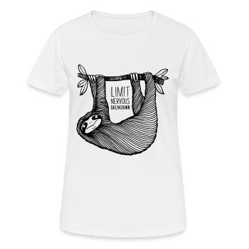 Der faule, tierische, begrenzte Nervenzusammenbruch - Frauen T-Shirt atmungsaktiv - Weiß - Vorne - AI Model Female 172 dark (172cm)