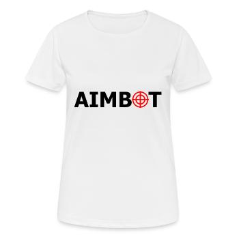 aimbot - T-shirt respirant Femme - blanc - Devant - AI Model Female 172 dark (172cm)