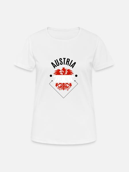 Austria - orzeł - prezent - Dame T-shirt svedtransporterende - hvid