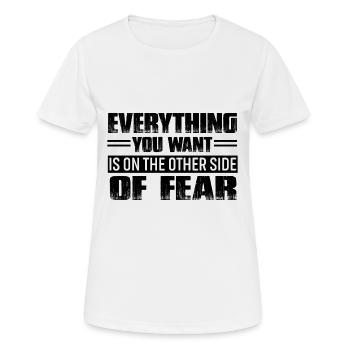 motivation - Women's Breathable T-Shirt - white - Front - AI Model Female 172 dark (172cm)