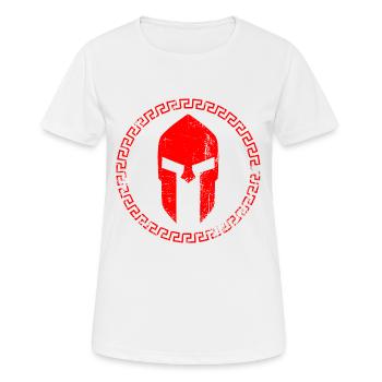 spartaner /Sparta - Frauen T-Shirt atmungsaktiv - Weiß - Vorne - AI Model Female 172 dark (172cm)