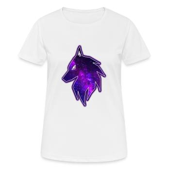Wolf Galaxy Étoiles - T-shirt respirant Femme - blanc - Devant - AI Model Female 172 dark (172cm)