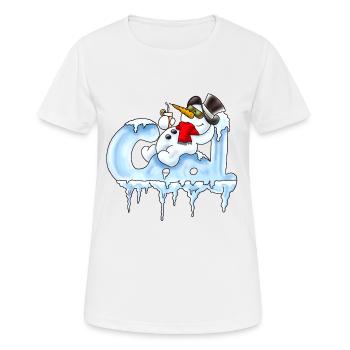 cool - Frauen T-Shirt atmungsaktiv - Weiß - Vorne - AI Model Female 172 dark (172cm)