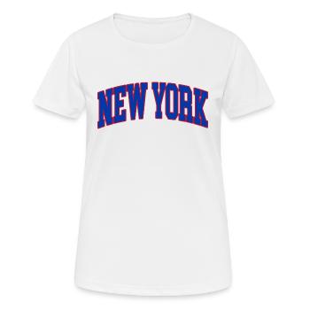 New York - T-shirt respirant Femme - blanc - Devant - AI Model Female 172 dark (172cm)