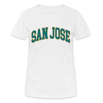 San Jose - Frauen T-Shirt atmungsaktiv - Weiß - Vorne - AI Model Female 172 dark (172cm)