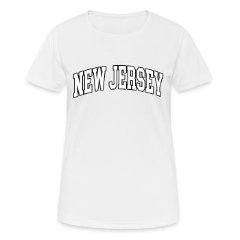 New Jersey blanc noir - T-shirt respirant Femme - blanc - Devant - AI Model Female 172 dark (172cm)