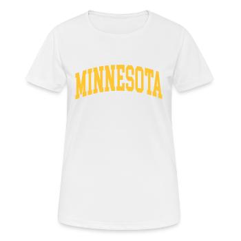 Jaune Minnesota - T-shirt respirant Femme - blanc - Devant - AI Model Female 172 dark (172cm)