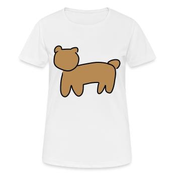 Symbole animal ours marron - T-shirt respirant Femme - blanc - Devant - AI Model Female 172 dark (172cm)