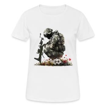 Sans limites de fleurs - T-shirt respirant Femme - blanc - Devant - AI Model Female 172 dark (172cm)