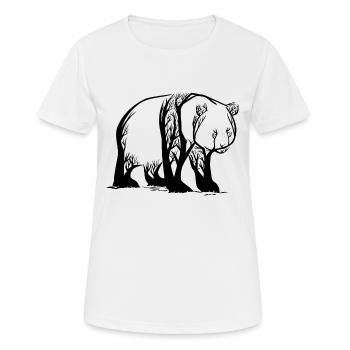 Panda Tree / Bär Asien bedroht Bambus Geschenkidee - Frauen T-Shirt atmungsaktiv - Weiß - Vorne - AI Model Female 172 dark (172cm)