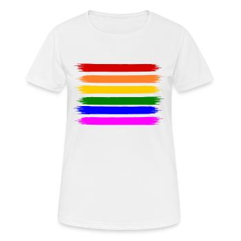 Lgbt - T-shirt respirant Femme - blanc - Devant - AI Model Female 172 dark (172cm)