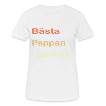 Meilleur papa dans la galaxie - T-shirt respirant Femme - blanc - Devant - AI Model Female 172 dark (172cm)