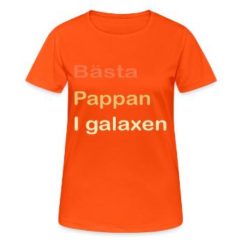 Best Dad in the Galaxy - Women's Breathable T-Shirt - neon orange - Front - AI Model Female 172 dark (172cm)
