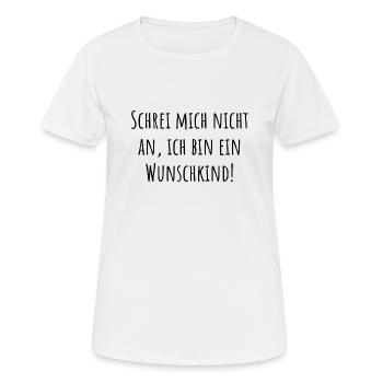 Wunschkind (Amatic SC/schwarz) - Frauen T-Shirt atmungsaktiv - Weiß - Vorne - AI Model Female 172 dark (172cm)
