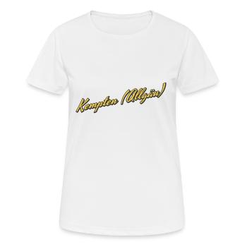 Kempten Allgäu - Frauen T-Shirt atmungsaktiv - Weiß - Vorne - AI Model Female 172 dark (172cm)