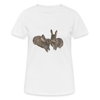rabbit - Women's Breathable T-Shirt - white - Front - AI Model Female 172 dark (172cm)