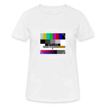 déconnecté, internet, image d’essai, tv - T-shirt respirant Femme - blanc - Devant - AI Model Female 172 dark (172cm)