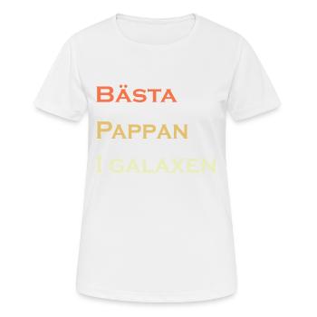 Meilleur papa dans la galaxie - T-shirt respirant Femme - blanc - Devant - AI Model Female 172 dark (172cm)