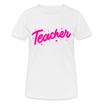Teacher Retro Cute Teacher Design - T-shirt respirant Femme - blanc - Devant - AI Model Female 172 dark (172cm)