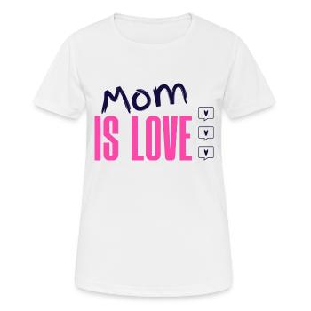 Mom is love. Amour maternelle - T-shirt respirant Femme - blanc - Devant - AI Model Female 172 dark (172cm)