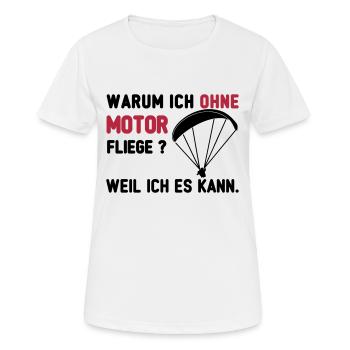 ohne motor paragliding - Frauen T-Shirt atmungsaktiv - Weiß - Vorne - AI Model Female 172 dark (172cm)