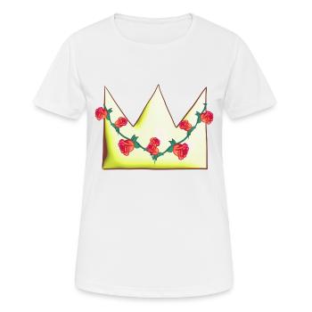Golden Crown Roses Flowers Symbol Shape - Women's Breathable T-Shirt - white - Front - AI Model Female 172 dark (172cm)