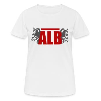 ALB - Albaner - Albanien - Frauen T-Shirt atmungsaktiv - Weiß - Vorne - AI Model Female 172 dark (172cm)