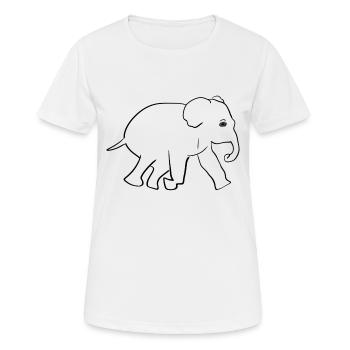 Symbole animal bébé éléphant - T-shirt respirant Femme - blanc - Devant - AI Model Female 172 dark (172cm)