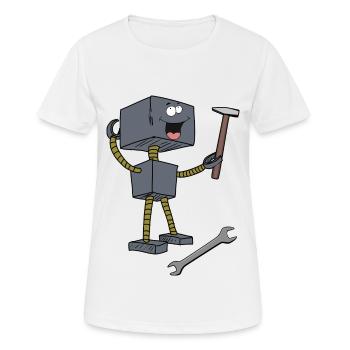 Hand Window Robot Tool Technology Technology - Women's Breathable T-Shirt - white - Front - AI Model Female 172 dark (172cm)