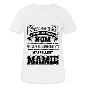 Meilleure grand-mère mamy cadeau humour mamie - T-shirt respirant Femme - blanc - Devant - AI Model Female 172 dark (172cm)