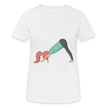 Yoga - T-shirt respirant Femme - blanc - Devant - AI Model Female 172 dark (172cm)