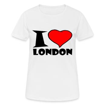 Londres - J'aime Londres - T-shirt respirant Femme - blanc - Devant - AI Model Female 172 dark (172cm)