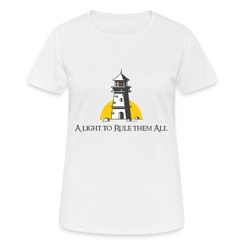 Ein Licht sie knechten - Frauen T-Shirt atmungsaktiv - Weiß - Vorne - AI Model Female 172 dark (172cm)