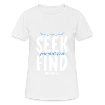 Verset de la Bible Bible Jésus - T-shirt respirant Femme - blanc - Devant - AI Model Female 172 dark (172cm)