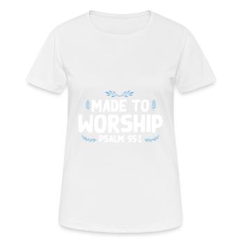 Bibelvers Gebet Glaube Gott - Frauen T-Shirt atmungsaktiv - Weiß - Vorne - AI Model Female 172 dark (172cm)