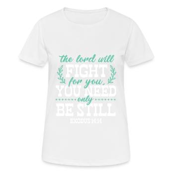 Bible verset prière Bible Jésus - T-shirt respirant Femme - blanc - Devant - AI Model Female 172 dark (172cm)